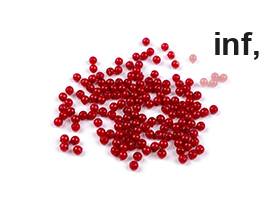 Cuentas de plástico Imitación perlas brillantes Ø4 mm