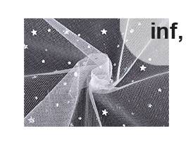 Tul con estrellas y holograma