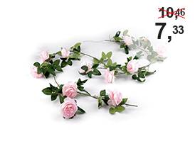 Guirnalda de flores artificiales, rosa