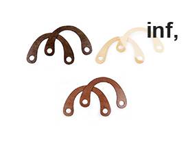 Asas de madera para monederos/bolsos 15x22cm con agujeros