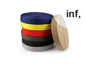 Cinta de mochila de polipropileno, ancho 38 mm, grosor 2 mm