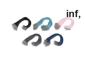 Cordón trenzado con mosquetón, largo 45 cm