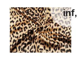 Tejido de raso elástico con estampado animal