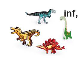 Parche termoadhesivo, dinosaurio 