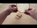 Soporte circular de madera, de doble cara, 6 x 8 cm