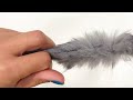 Adorno de pelo sintético redondeado para ropa, estampado animal, ancho 4,5 cm