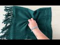 Bufanda/chal de color liso con flecos 65x175 cm