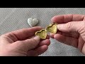Medallón de acero inoxidable decorado en forma de corazón, Ø29 mm