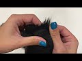 Tira de pelo con trabillas para capucha, largo 68 cm