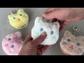 Espejo cosmético de peluche/colgante para bolso con forma de gato