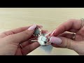 Broche magnético con pedrería, hoja