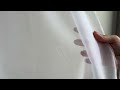 Tela drapeada de gasa transparente para cortina con borde cargado, ancho 276 cm